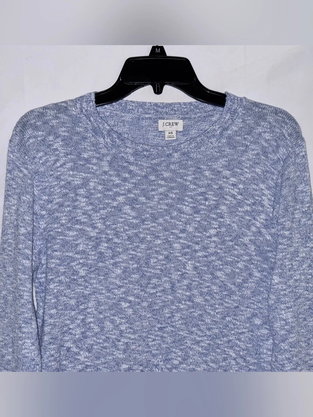 J. Crew Women's Heather Light Blue Scoopneck Sweater Size XS